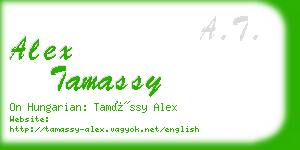 alex tamassy business card